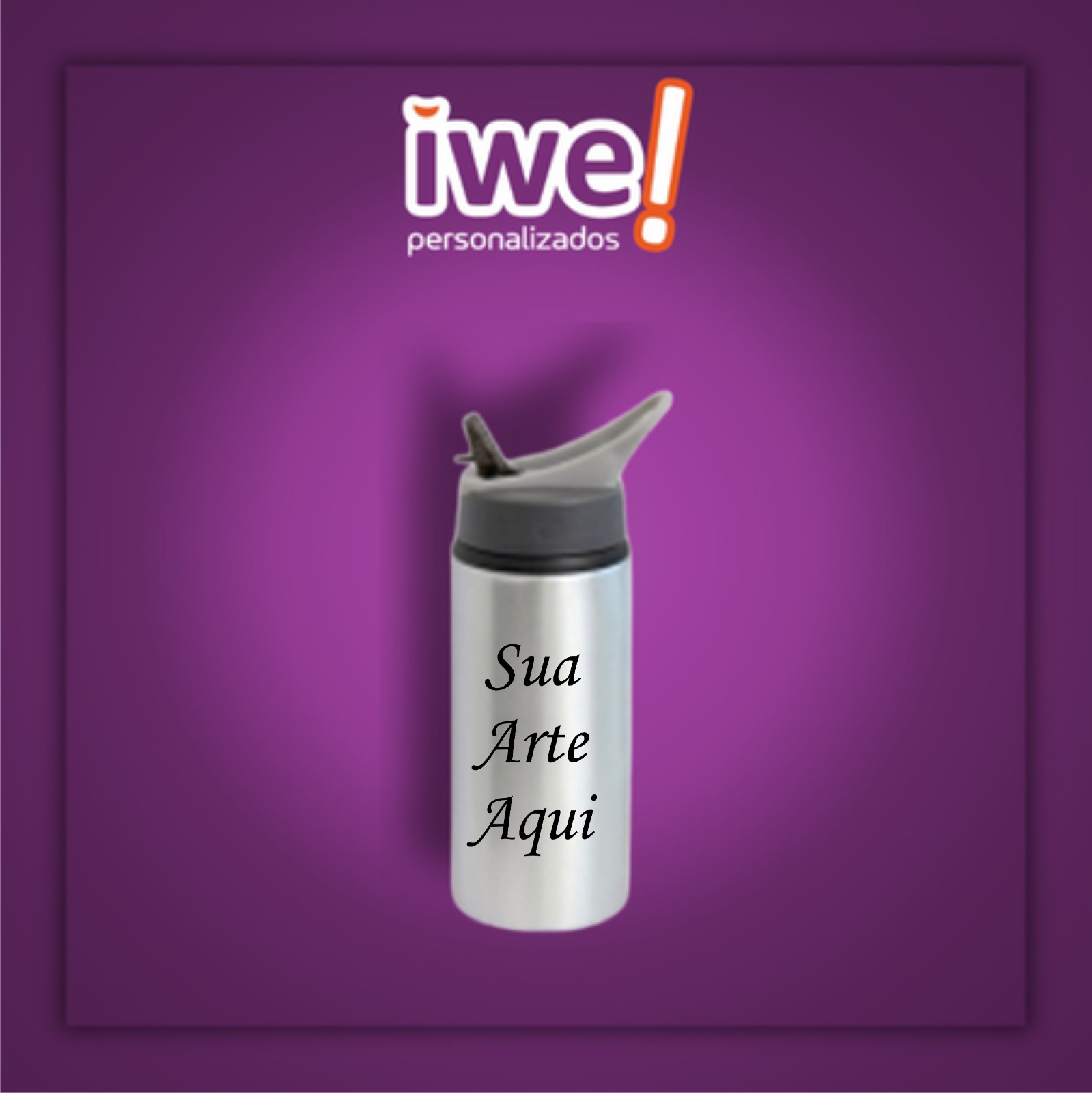 Squeeze Alumínio Sport Bico Retrátil( Prata )
