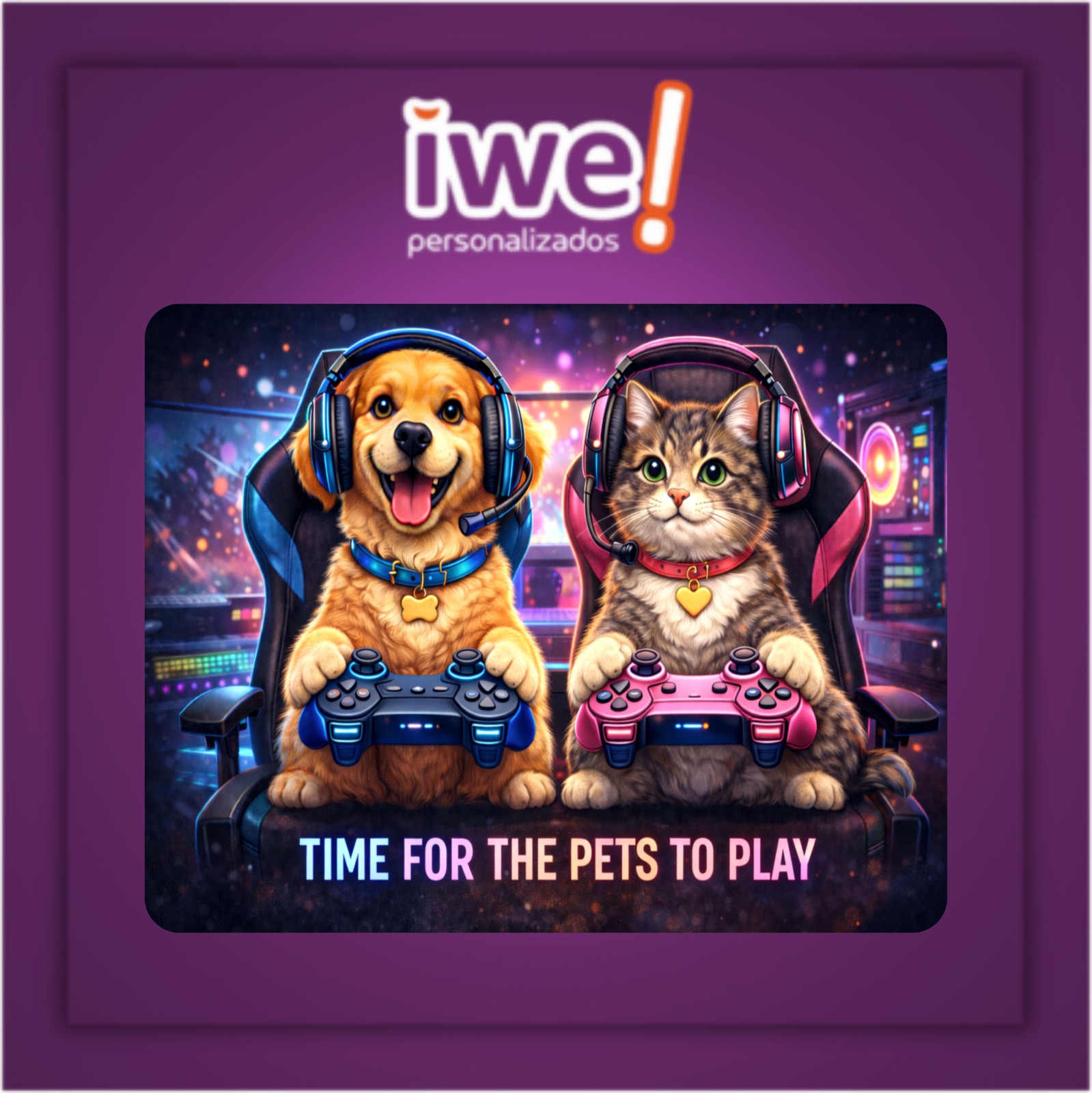 Mousepad Retangular 27,5 x 22 ( Liso Pet Gamer )