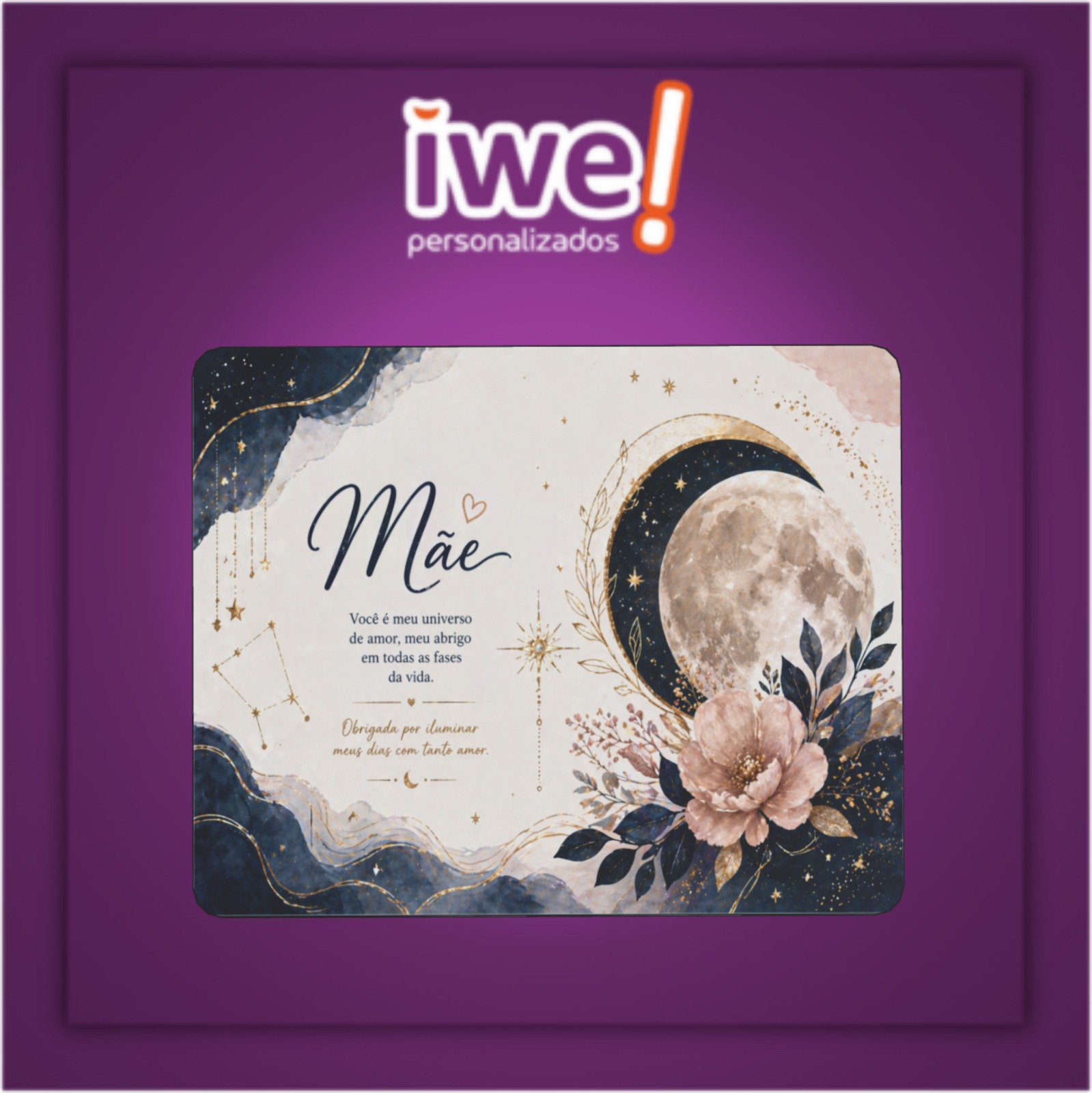 Mousepad Retangular Liso 27,5 x 22 cm ( Mãe )
