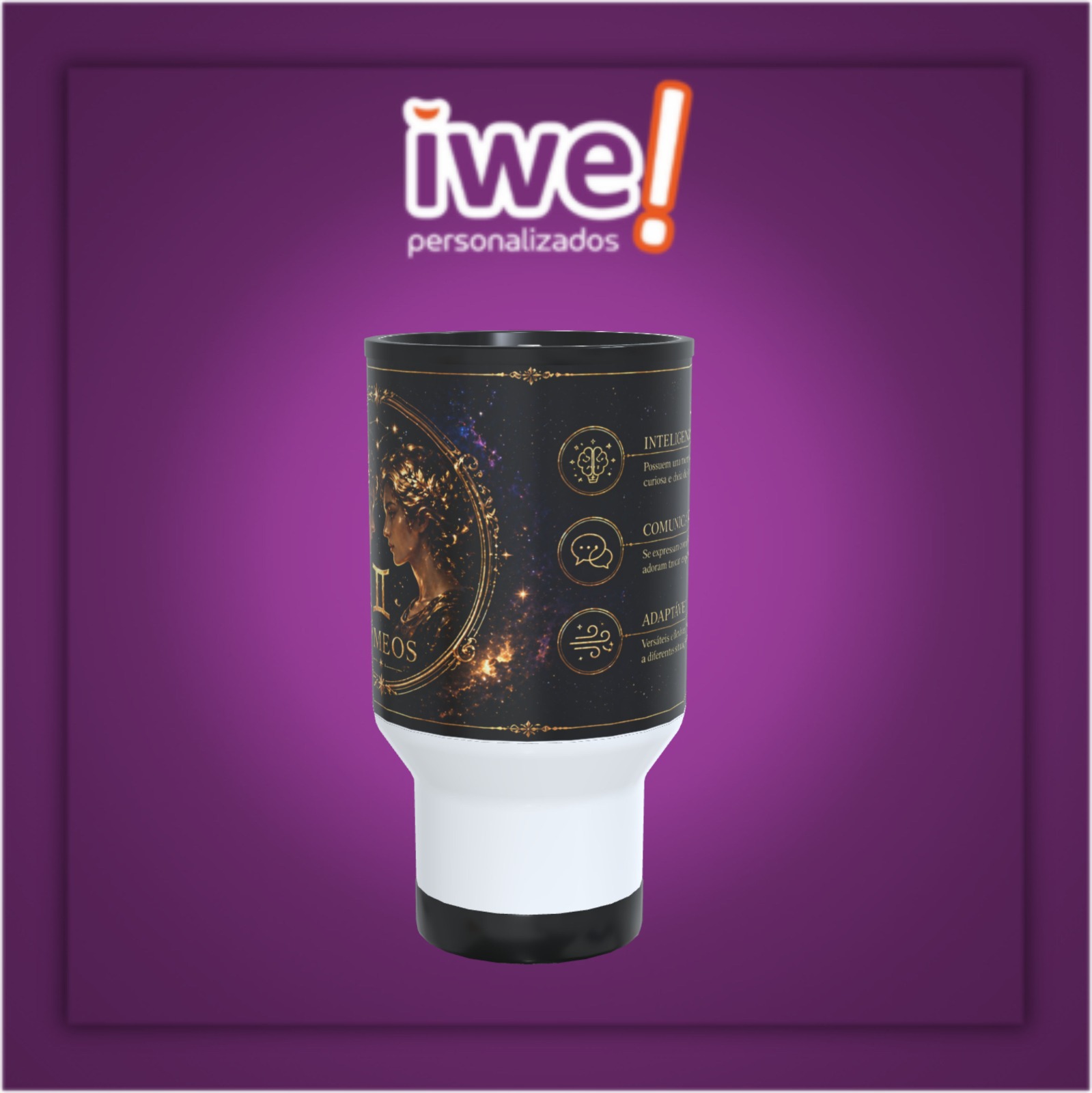 Copo Térmico Viagem C/Tampa Personalizado Signo - Imagem 2