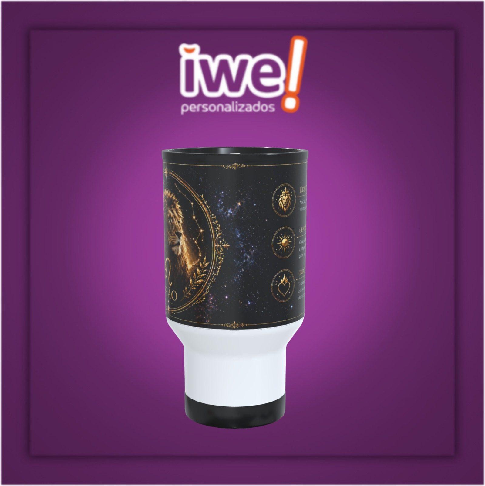 Copo Térmico Viagem C/Tampa Personalizado Signo - Imagem 2