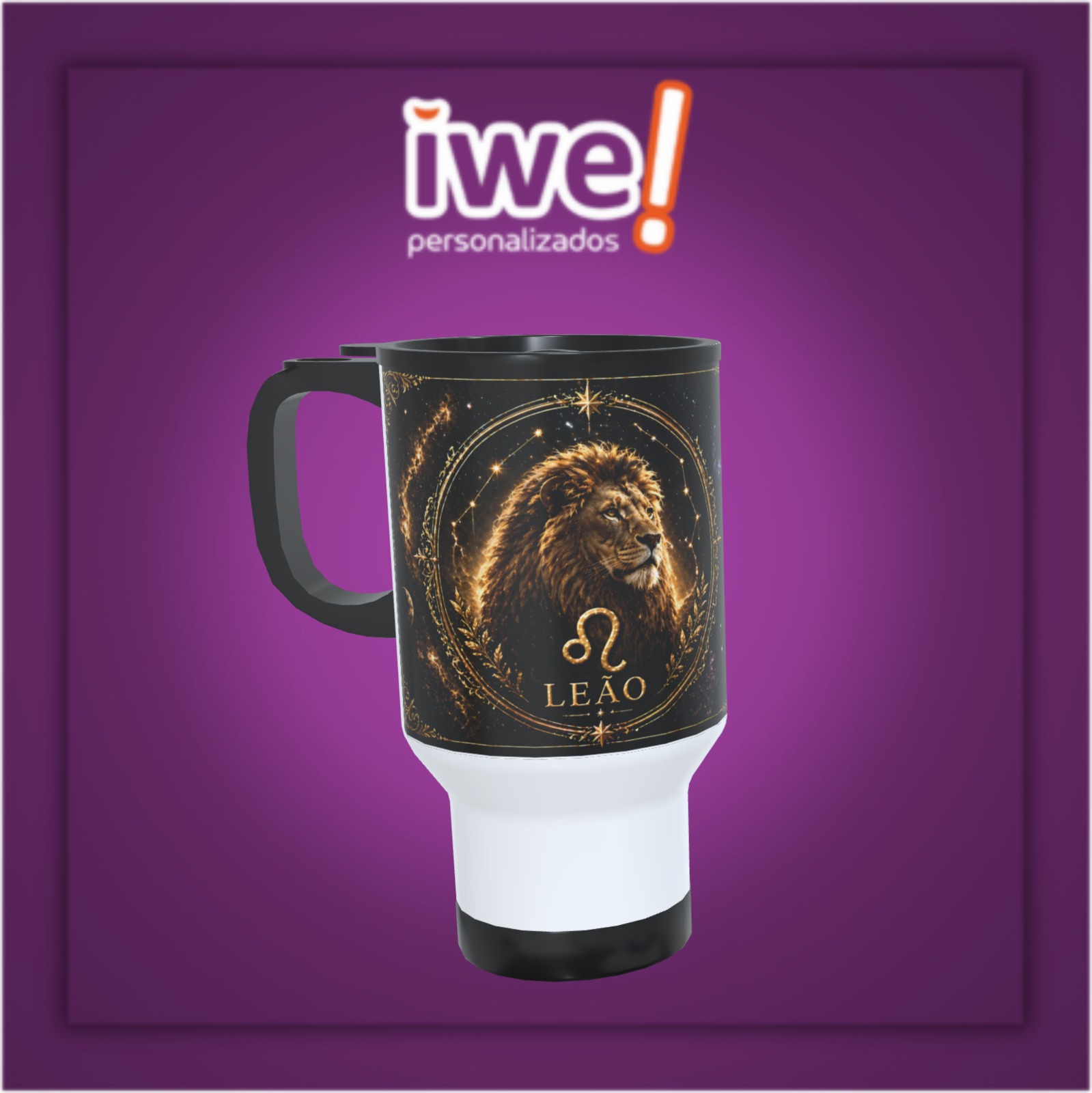 Copo Térmico Viagem C/Tampa Personalizado Signo